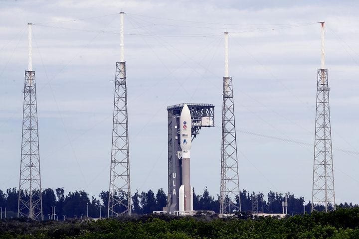 A United Launch Alliance Atlas V rocket that carried the rover is seen at the Cape Canaveral Air Force Station on Tuesday.