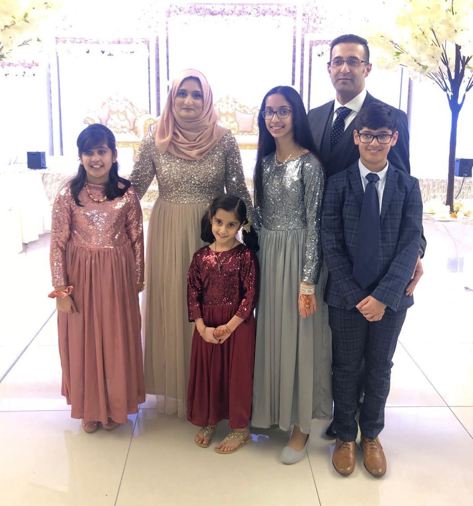 Aksa Khan with her husband Waseem and their four children