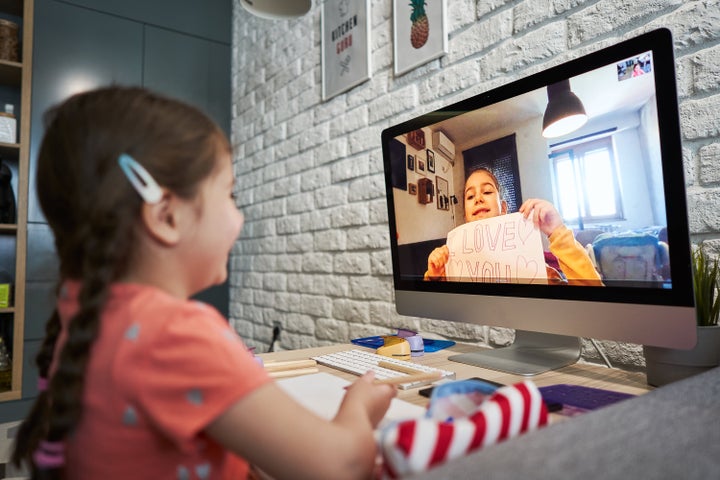 Even virtual playdates are beneficial to kids' wellbeing. 
