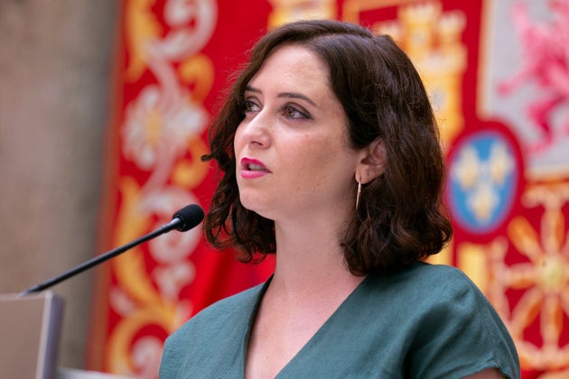 Isabel Díaz Ayuso, en rueda de prensa para explicar la estrategia de la Comunidad de Madrid contra...