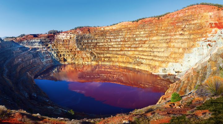 Corta Atalaya was an opencast, mainly copper, which was once cast mining largest in Europe open, Huelva, Andalusia, Spain