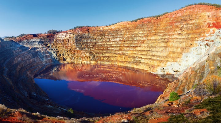 Corta Atalaya was an opencast, mainly copper, which was once cast mining largest in Europe open, Huelva, Andalusia, Spain