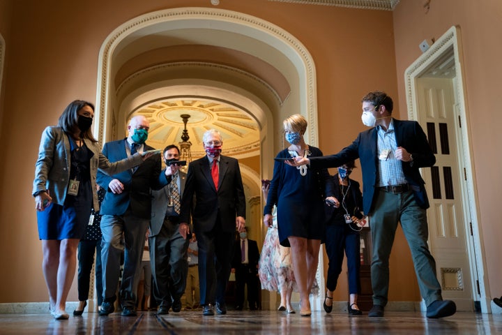 The Senate left town Thursday with no progress on a deal to extend federal unemployment benefits. (Photo by Drew Angerer/Getty Images)