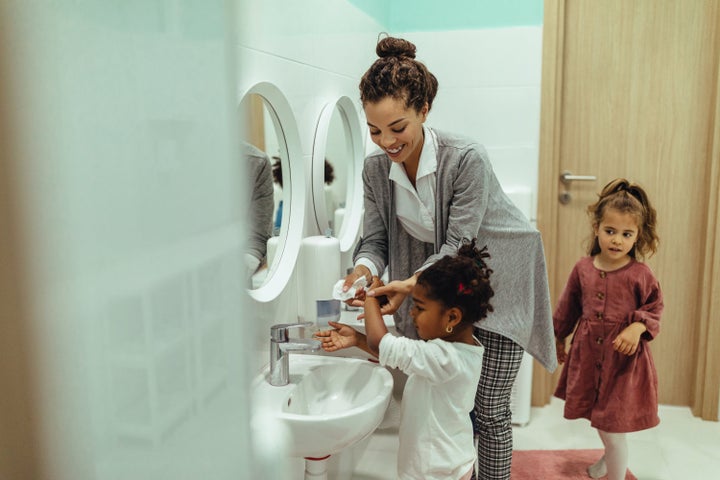 Kids should feel comfortable with hygiene standards like hand-washing before going back to school.