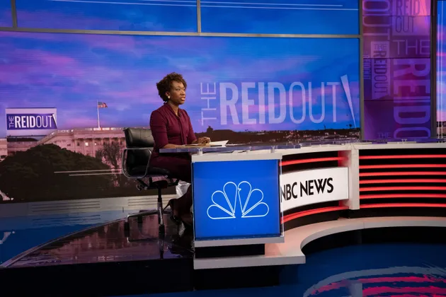 Anchor Joy Reid on the premiere of “The ReidOut” at NBC News headquarters in 30 Rock on July