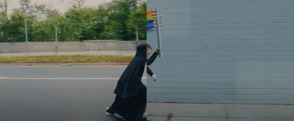 나이키 광고 중
