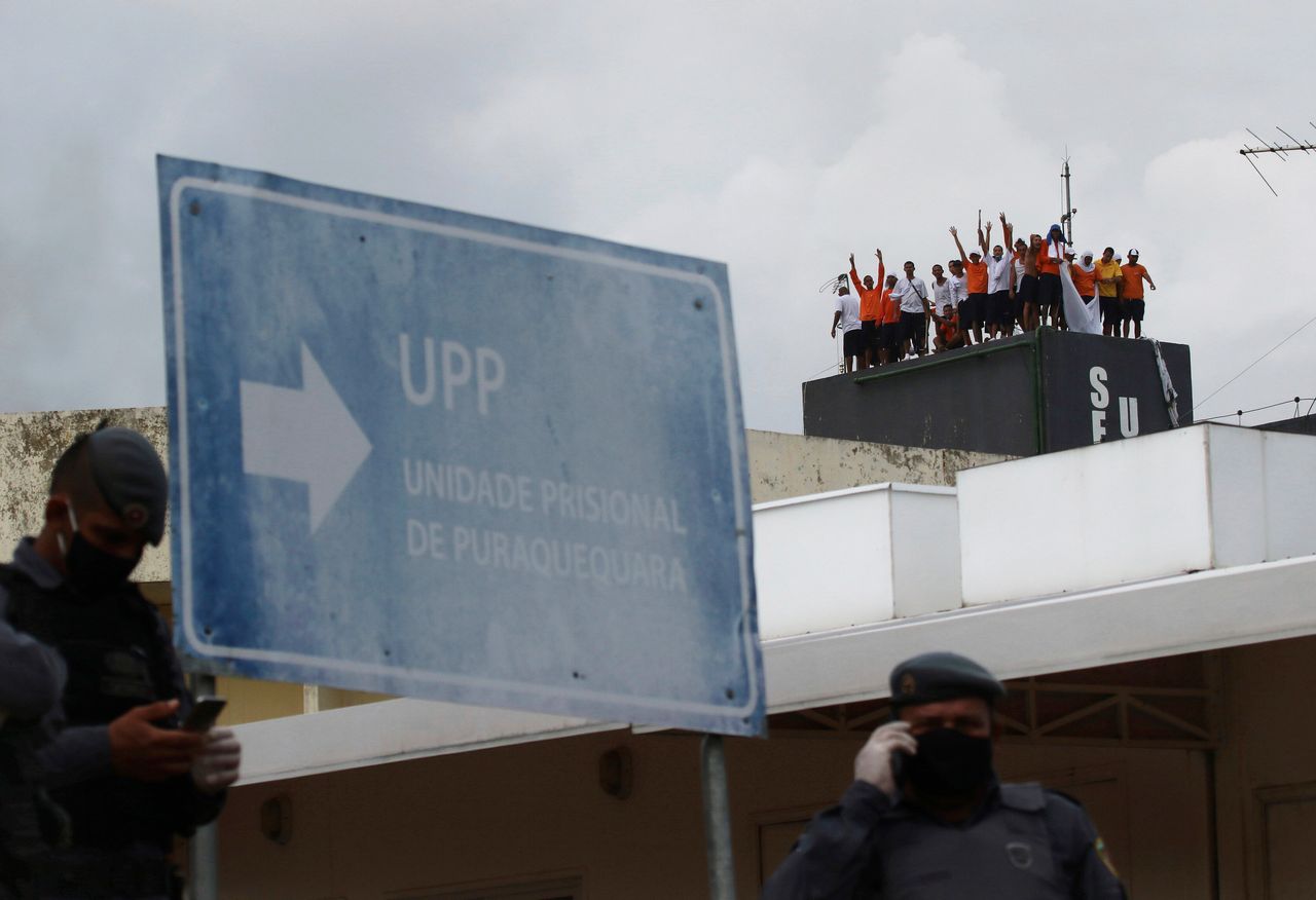 Μάιος 2020 Βραζιλία εξέγερση των κρατουμένων για τις συνθήκες διαβίωσης εν μέσω πανδημίας. (AP Photo/Edmar Barros)