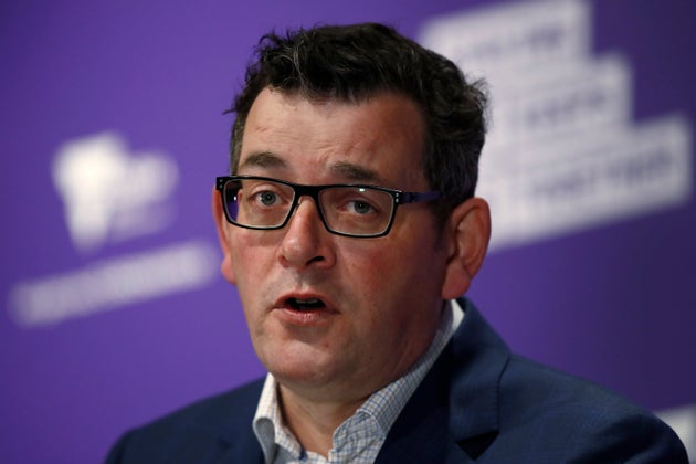 Victoria Premier Daniel Andrews speaks to the media at the daily briefing on August 03, 2020 in Melbourne, Australia.