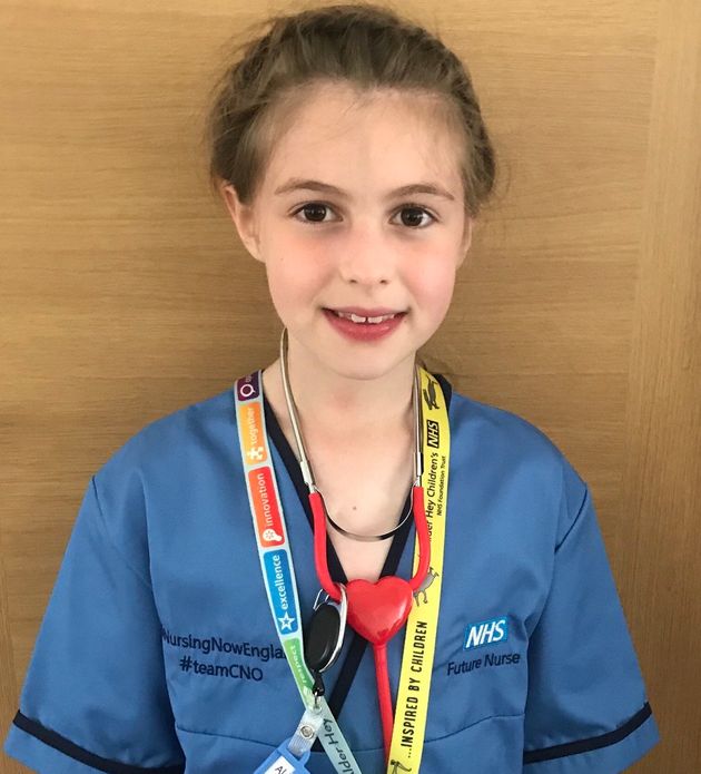 7-Year-Old Gets Mini Nurses Uniform To Ease Her Hospital Anxiety