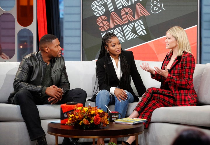 The co-hosts on the set of "GMA3: Strahan, Sara &amp; Keke."