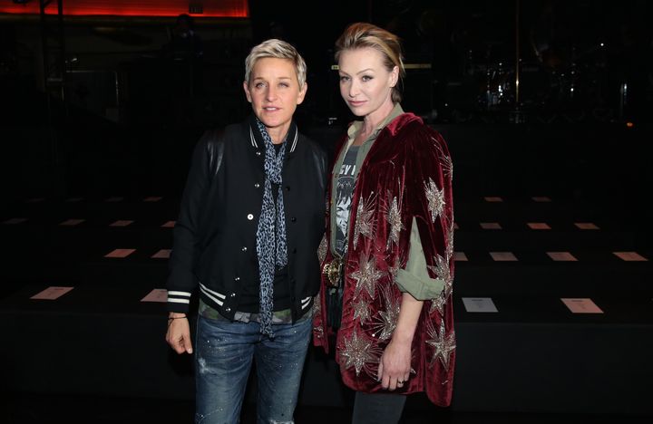 Ellen DeGeneres, left, and Portia de Rossi 