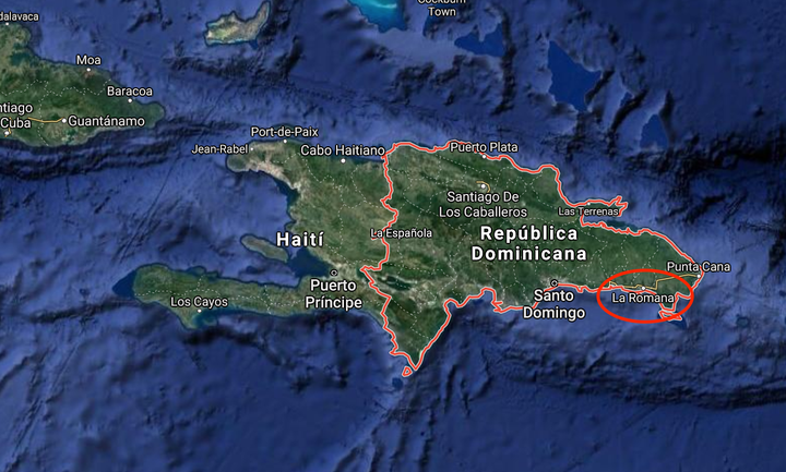 Situación de la provincia de La Romana, en la República Dominicana.