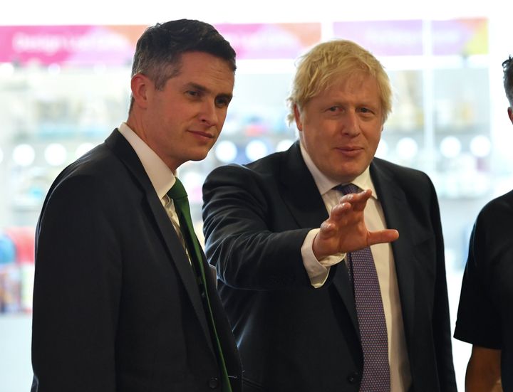Prime minister Boris Johnson with education decretary Gavin Williamson 