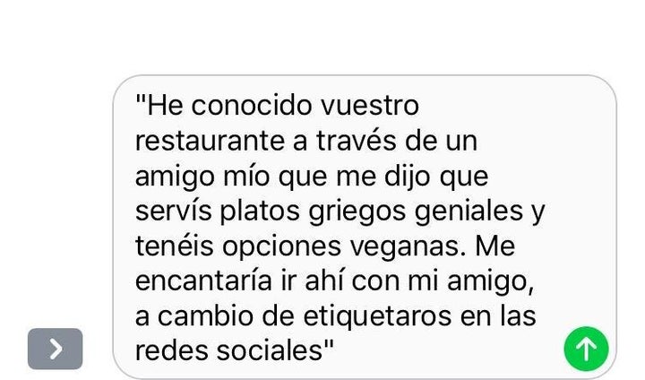 El comentario de una influencer.