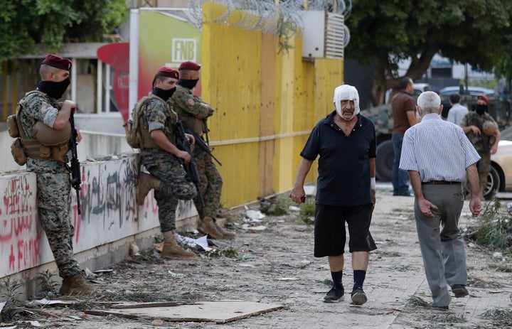 Damage is seen after a massive explosion in Beirut, Lebanon, Wednesday, Aug. 5, 2020. (AP Photo/Hassan Ammar)