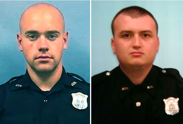 Rolfe (left), who authorities said fatally shot Brooks, and Devin Brosnan (right). Rolfe was immediately fired from the Atlanta Police Department; Brosnan has been placed on administrative duty.