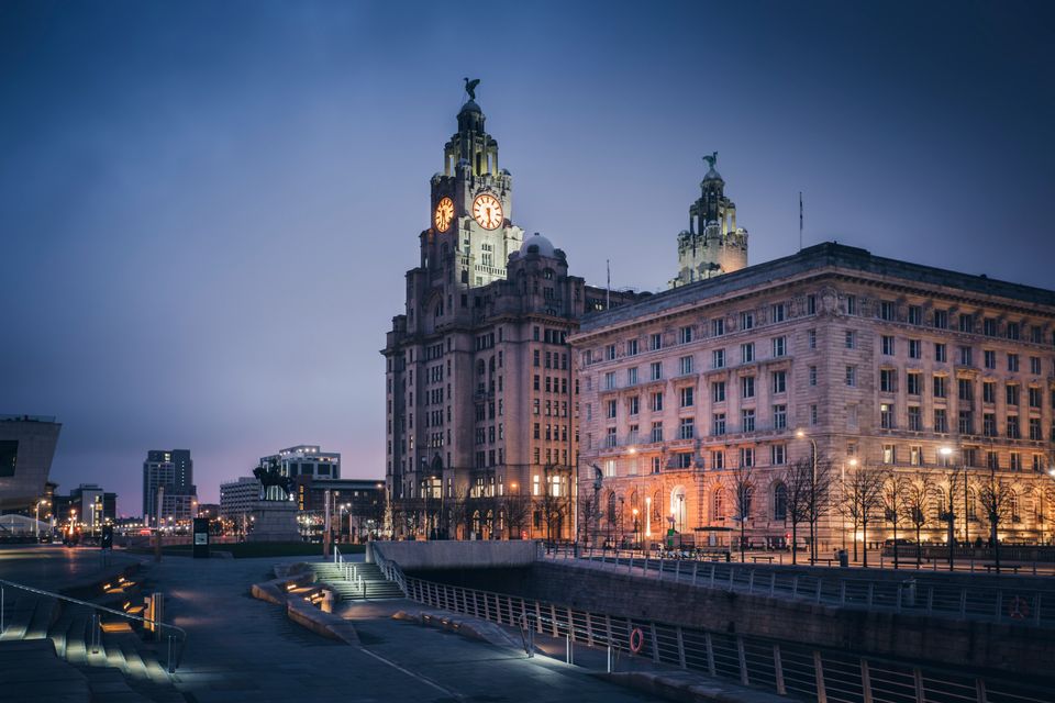 Royal Liver Building in LiverpoolLiverpool, North West <a href='/hashtag/England'>England</a>, UK.