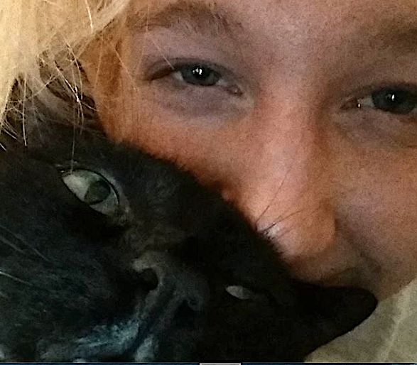 Reality Winner and her cat before her arrest in 2017.