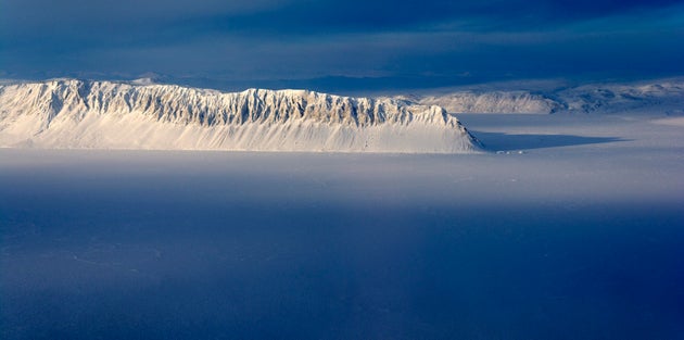 Eureka Sound on Ellesmere Island in the Canadian Arctic is seen in a NASA Operation IceBridge survey...