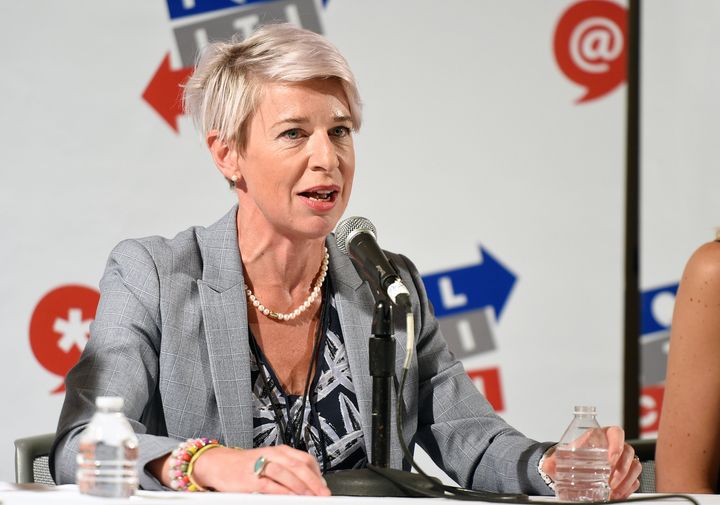 Katie Hopkins, who was removed from Twitter for breaching the platform's rules on hate speech.