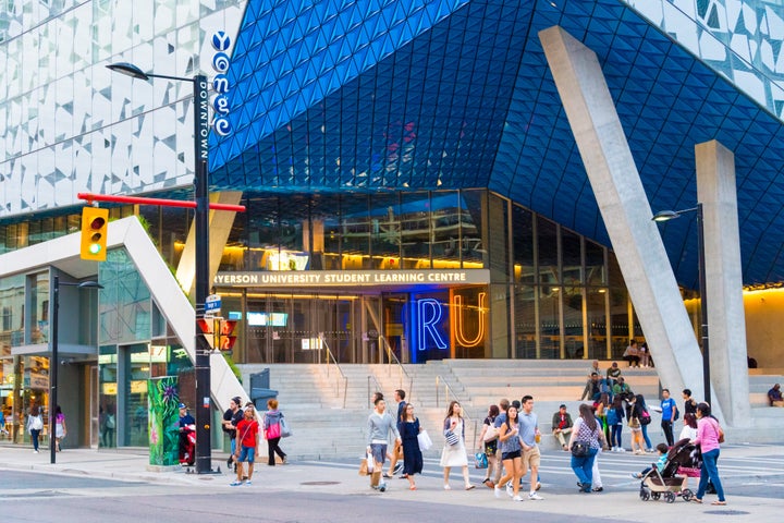 Ryerson University's downtown Toronto campus. Fombo says the university doesn't have enough support in place for international students like herself.