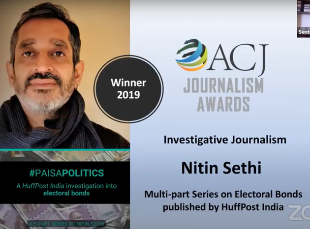 Nitin Sethi wins the ACJ Journalism