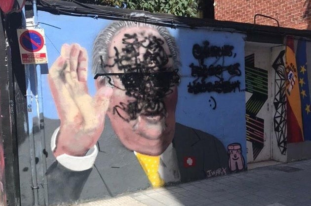 Boicotean el grafiti de J. Warx sobre el rey Juan Carlos en