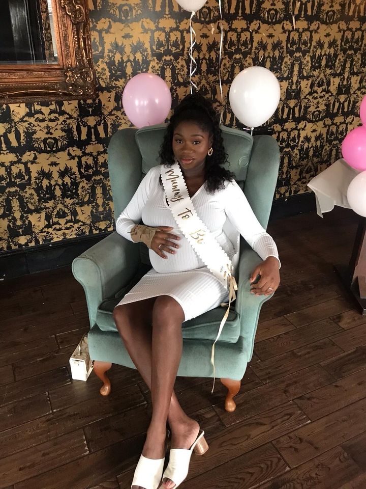 The author at her pre-lockdown baby shower.