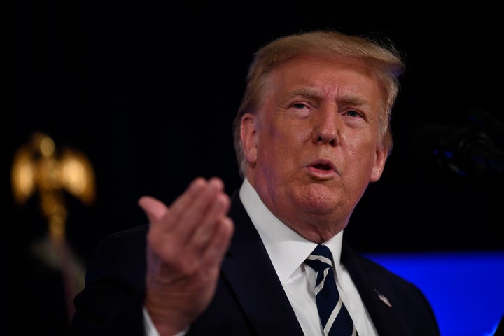 Donald Trump speaking at Trump National Golf Club in Bedminster, New Jersey on August 7.