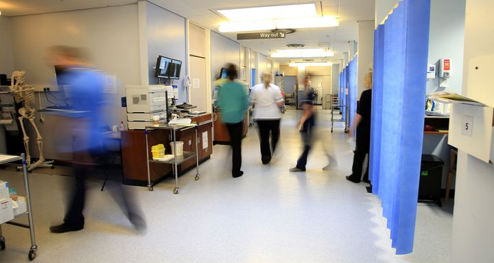 Photo of a busy hospital ward 