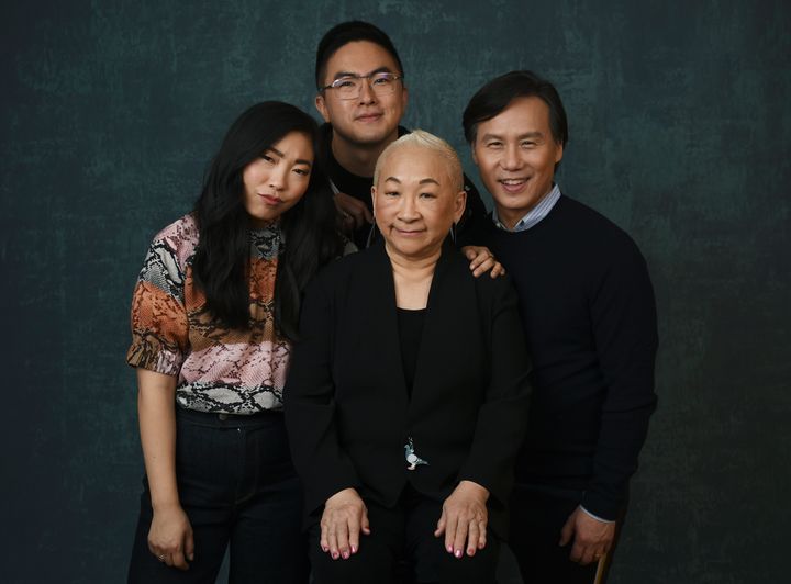 Wong (on right) with his "Awkwafina is Nora from Queens" co-stars Awkwafina, Bowen Yang and Lori Tan Chinn.
