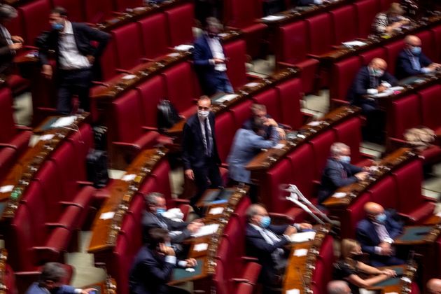 ROME, ITALY - JULY 29: A general view of the Camera dei Deputati (Chamber of Deputies) during the debate...