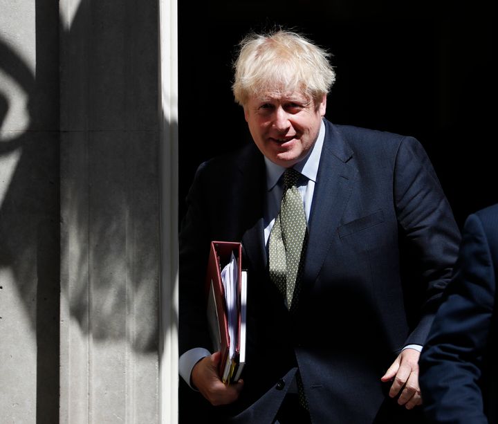 Prime Minister Boris Johnson leaves 10 Downing Street for the House of Commons