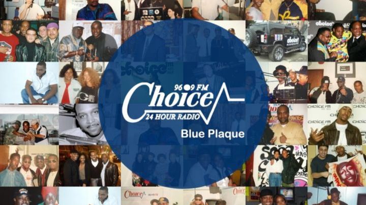 Choice FM blue plaque