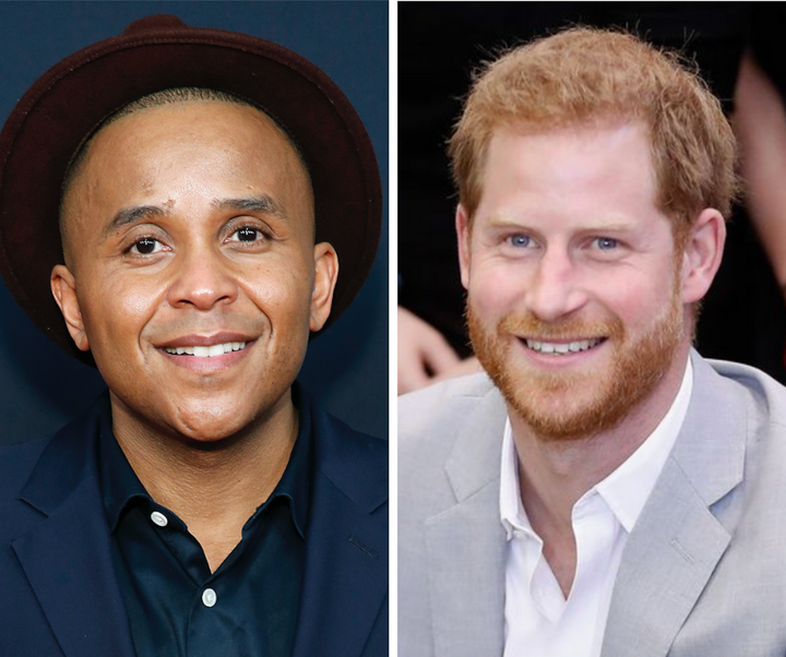 Civil rights activist Rashad Robinson (L), Prince Harry (R) 