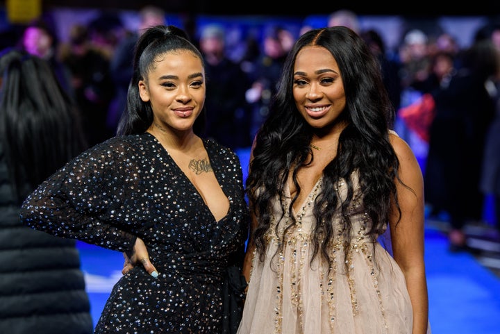 Yinka Bokinni and Shayna Marie Birch-Campbell attend the "Blue Story" world premiere at Picturehouse Central on November 14, 2019, in London