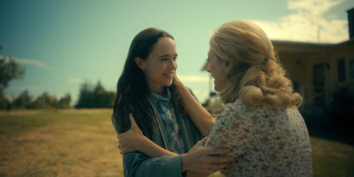 Ellen Page and Marin Ireland in "The Umbrella Academy" in Netflix.