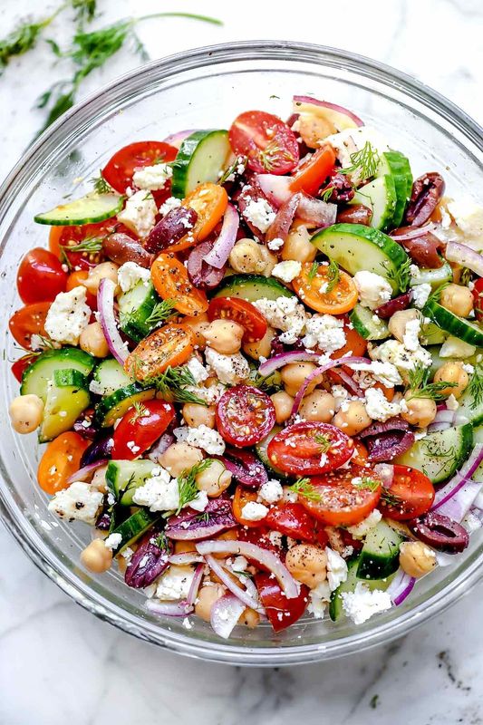 Greek Chickpea Salad from Foodie Crush