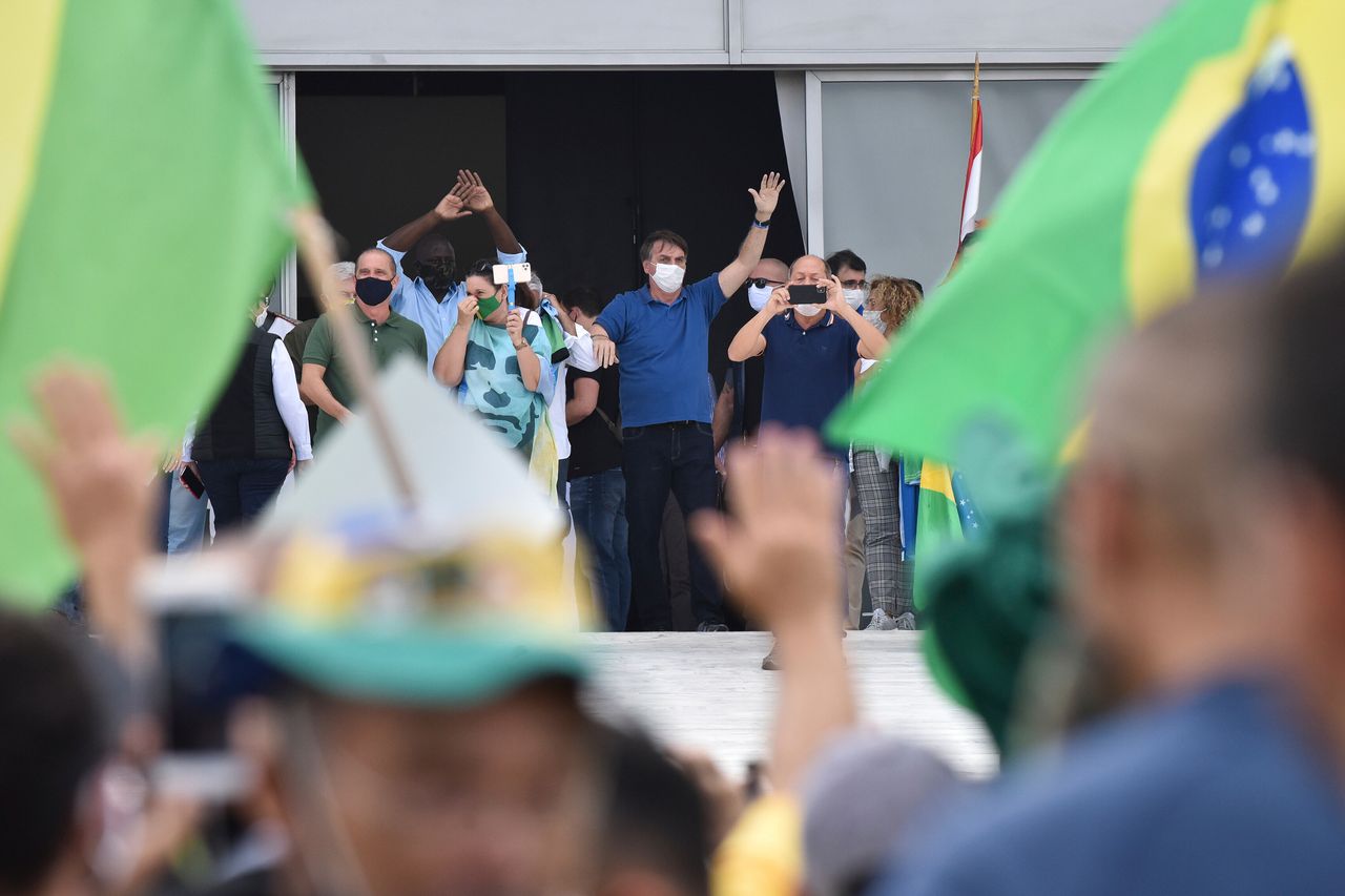 Throughout the pandemic, Bolsonaro has appeared at small protests where his most radical supporters have called for the closure of Brazil's Supreme Court and Congress. 
