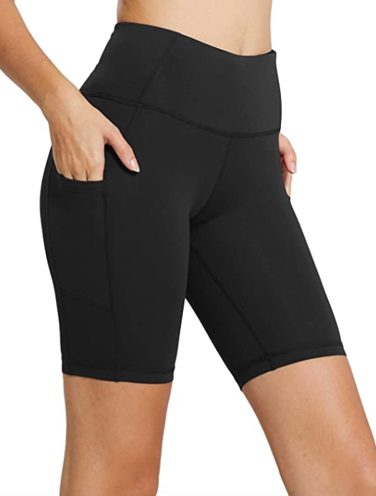 PERSIT Ladies Gym Shorts Workout Bike Running Shorts for Women Cycling  Sport Yoga Shorts with Pocket - Black - XS : : Fashion