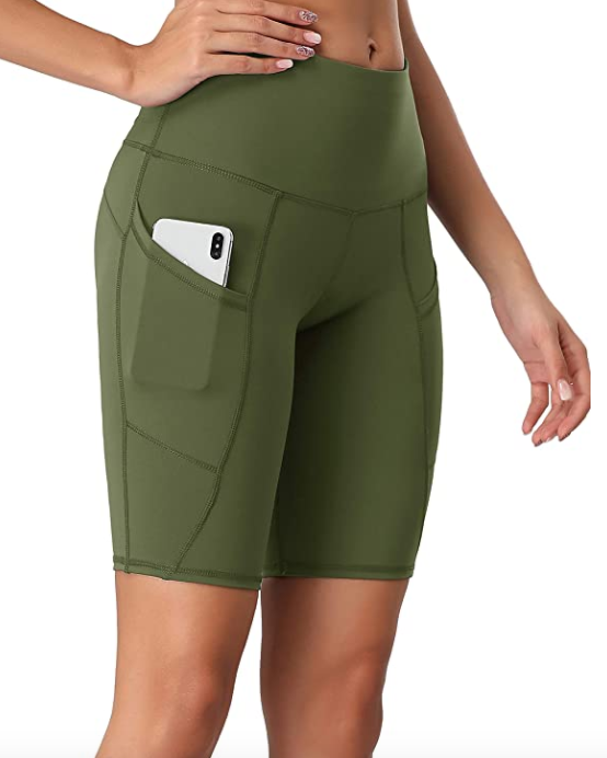 High waisted bike shorts deals with pockets