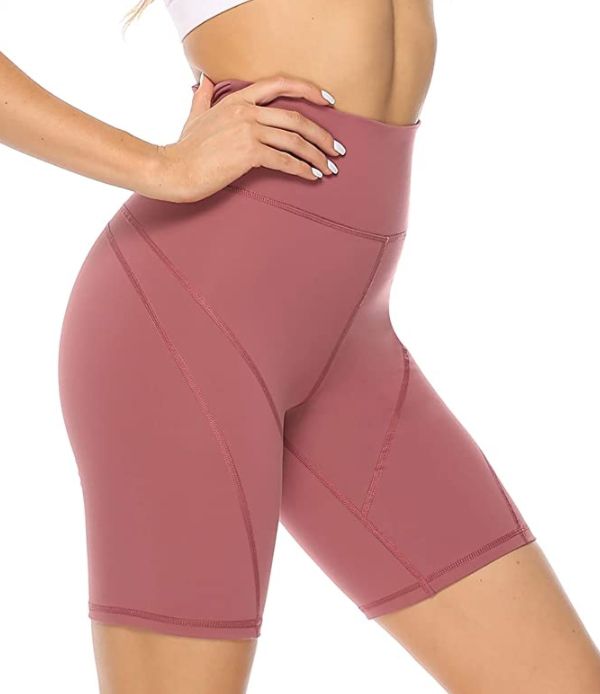 3 Pockets Spandex Workout Shorts Women Regular and Plus Size AS ROSE RICH Biker Shorts for Women High Waist