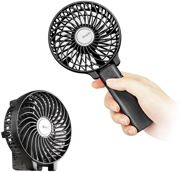 The EasyAcc Mini Handheld Fan has a 4.8-star rating, more than 8,000 reviews, is available in five colors and retails for $14 on Amazon.