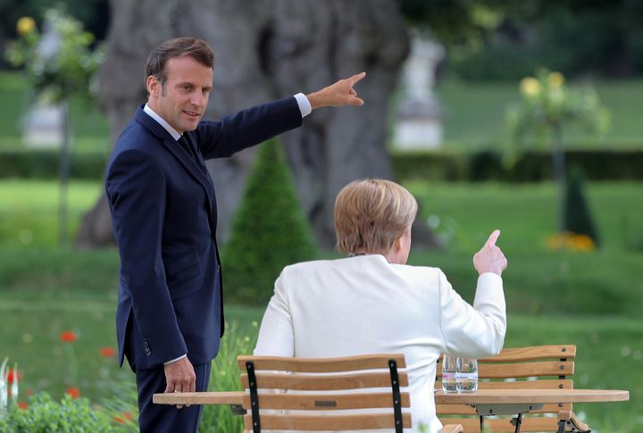 29 Ιουνίου 2020 Η Αγκελα Μέρκελ με τον Μακρόν λίγο πριν η Γερμανία αναλάβει την προεδρία της Ε.Ε.