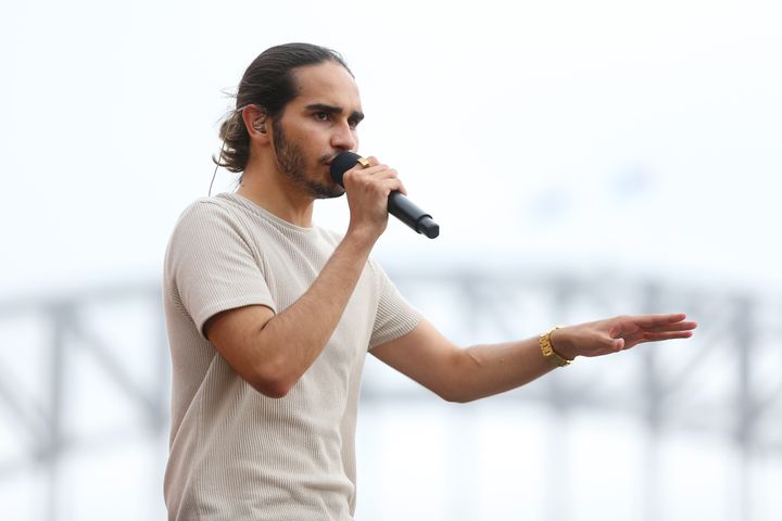 Isaiah Firebrace performs during Australia Day Live Rehearsals on January 25, 2020 in Sydney, Australia.