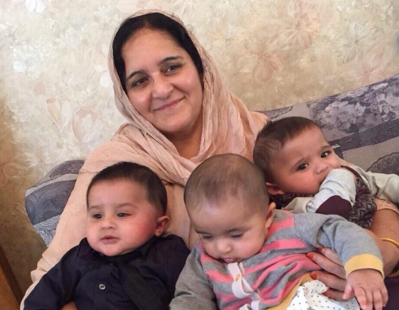 Pervaze Bashir with some of her 21 grandchildren