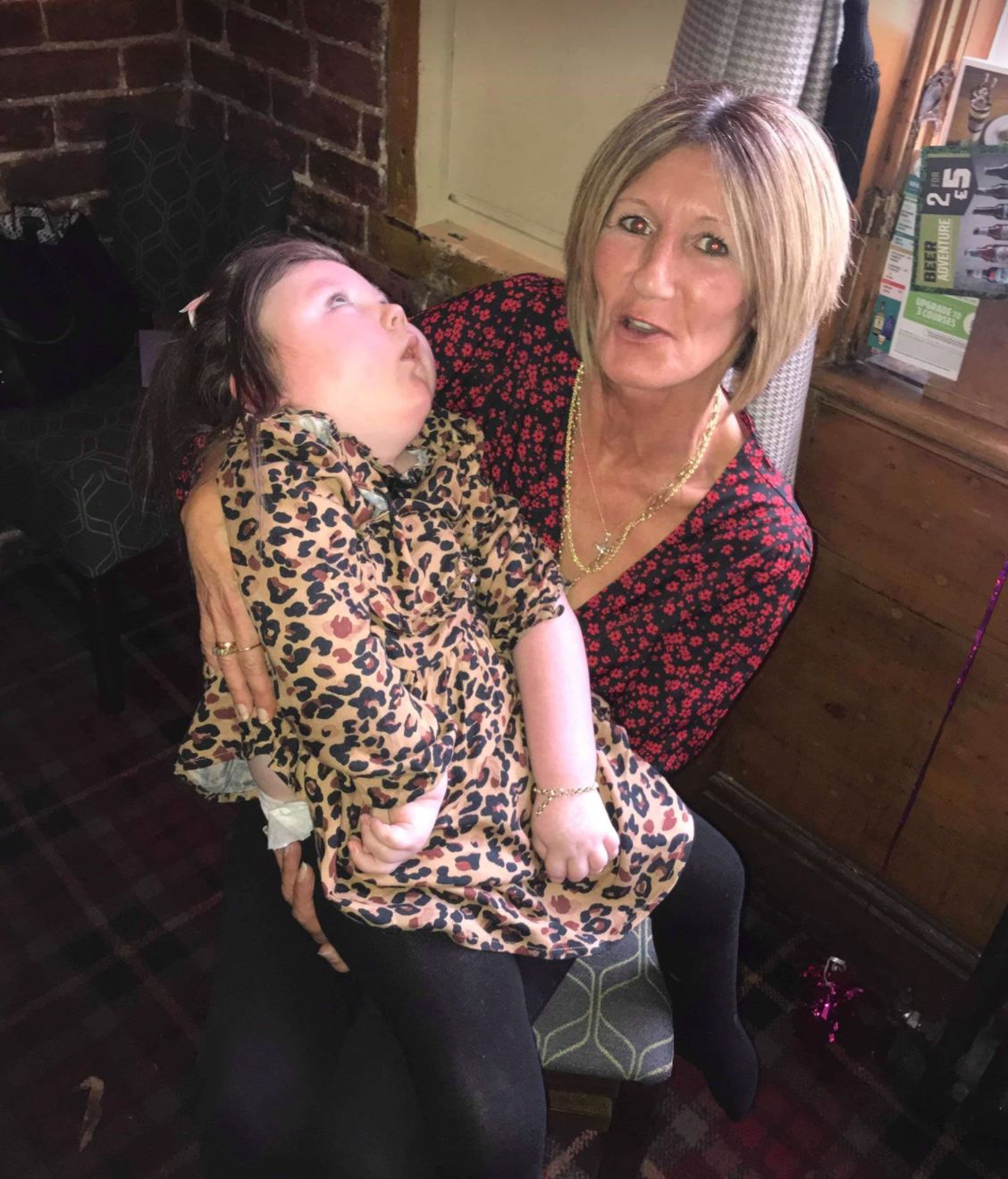 Michelle Heary with her granddaughter Olivia, four, who is terminally ill