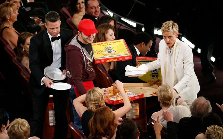 DeGeneres hosting the Academy Awards in 2014.