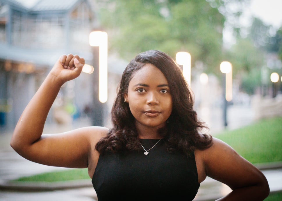 Jaida A. Hampton was arrested in July during a protest for justice for Breonna Taylor, a Black woman killed by police. Photo: Andrew Cenci for HuffPost