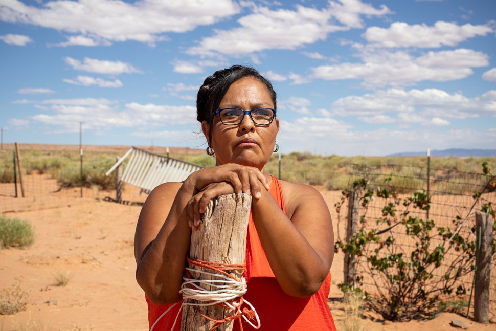 Tara Benally works to register Native communities to vote. Photo: Sharon Chischilly for HuffPost